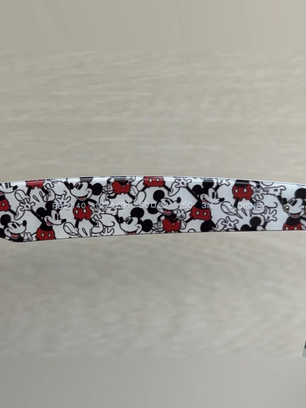 Ray-Ban Black Disney Sunglasses with Mickey Mouse Design - 90th Anniversary